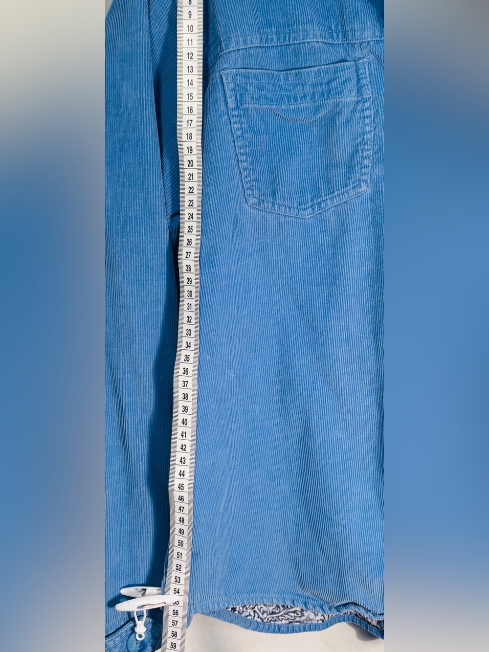 Columbia Baby Blue Corduroy Button Up XL | Oversized Gorpcore Layer - Picture 5 of 9